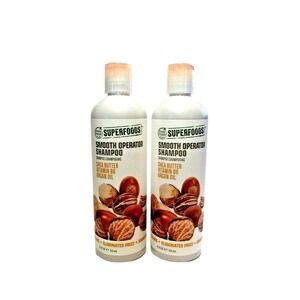 Superfoods‎ Smooth Operator Shampoo Set of 2 Shea Butter Vitamin B6 Argan Oil